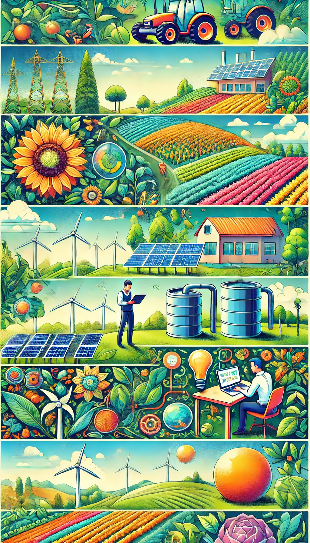 Innovación sostenible: Agrotech, transición energética, bioeconomía y educación **Innovación sostenible: Agrotech, transición energética, bioeconomía y educación** En un mundo donde la sostenibilidad es clave, la integración de **Agrotech**, **transición energética**, **bioeconomía** y **educación** se convierte en el motor de un futuro más verde y eficiente. Este enfoque combina tecnología avanzada, prácticas ecológicas y formación continua para transformar el sector agrícola y promover un desarrollo sostenible. ### **Agrotech: Tecnología al servicio del campo** El uso de herramientas innovadoras como sensores inteligentes, drones agrícolas y sistemas automatizados permite a los agricultores optimizar sus recursos y maximizar la productividad de manera sostenible. ### **Transición energética: Agricultura con energías renovables** La implementación de paneles solares y turbinas eólicas en las zonas agrícolas fomenta un uso eficiente de la energía limpia, reduciendo la dependencia de combustibles fósiles y disminuyendo la huella de carbono. ### **Bioeconomía: Aprovechamiento de recursos naturales** Prácticas como la gestión de residuos orgánicos, el uso de biodigestores y el compostaje promueven un modelo circular que minimiza los desechos y maximiza los beneficios ambientales. ### **Educación: Formación para un cambio duradero** La educación es el pilar que conecta la tecnología y la sostenibilidad. Talleres y programas formativos enseñan a las nuevas generaciones de agricultores cómo implementar estas herramientas para lograr un impacto positivo en el medio ambiente. En este espacio, Agrotech, transición energética, bioeconomía y educación convergen para construir un sistema agrícola moderno, sostenible y alineado con los retos globales. **¡Únete a esta revolución verde y sé parte del cambio!**